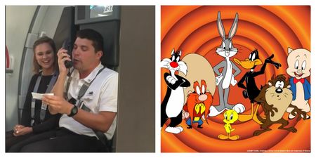 This flight attendant’s Looney Tunes announcement is the best thing you’ll see all day