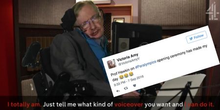 People absolutely loved Stephen Hawking’s cameo on Channel 4’s Paralympics show