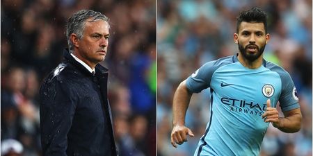 Jose Mourinho reckons Sergio Aguero’s suspension is bad for Manchester United