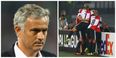 José Mourinho’s face is a picture after Feyenoord fans sing You’ll Never Walk Alone