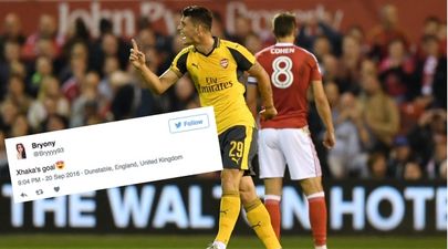 Arsenal newboy Granit Xhaka just can’t stop scoring screamers