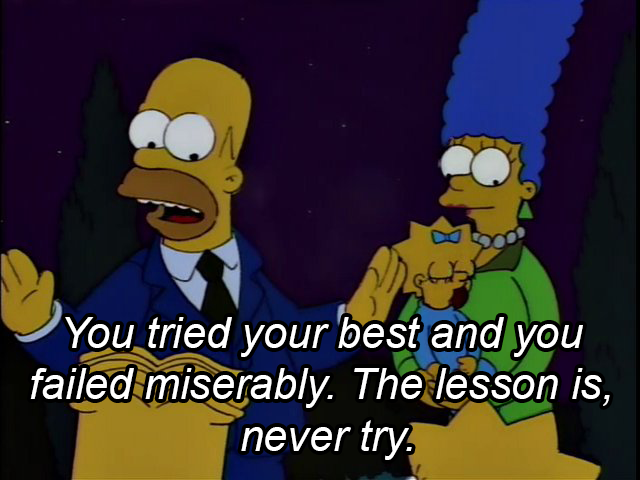 never try