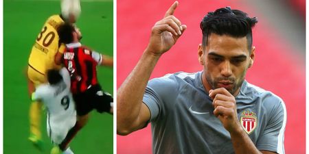 Radamel Falcao hospitalised with concussion after sickening clash with Nice goalkeeper
