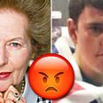Photo of angry young Tory standing next to beheaded Margaret Thatcher goes viral