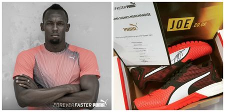 We're giving away a free pair of trainers signed by Usain Bolt - here's how to win them