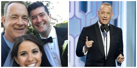 Tom Hanks makes newlywed couple’s day by photobombing their wedding pictures