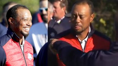 Watch the embarrassing moment Tiger Woods tried to appear in the official US Ryder Cup team photo