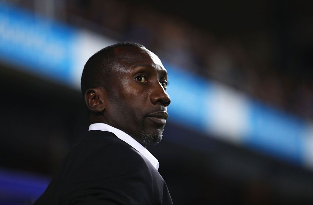 LONDON, ENGLAND - SEPTEMBER 21: Jimmy Floyd Hasselbaink manager of QPR looks on during the EFL Cup Third Round match between Queens Park Rangers and Sunderland at Loftus Road on September 21, 2016 in London, England. (Photo by Warren Little/Getty Images)