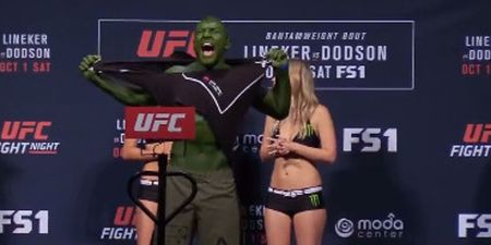 UFC fighter actually paints himself green in bid to make nickname catch on