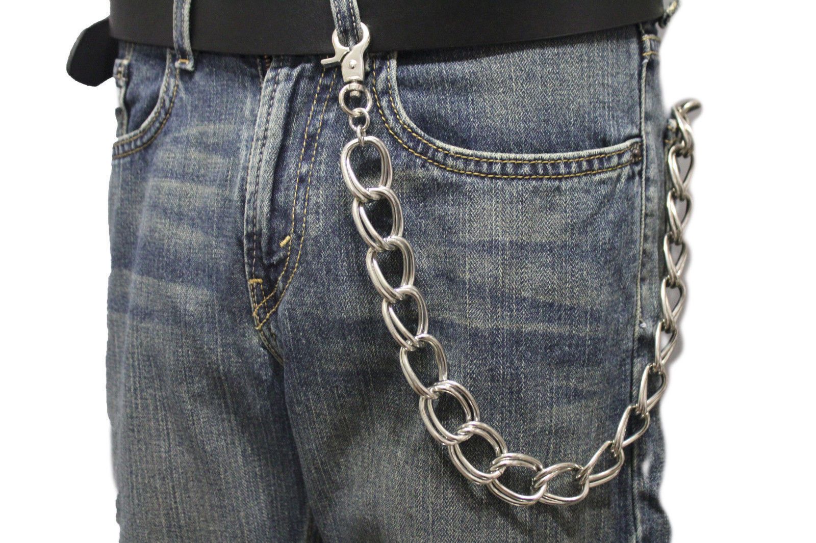 Men_Silver_Metal_Long_Wallet_Chains_KeyChain_Strong_Big_Chunky_Double_Ring_Jeans_2