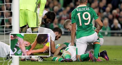 Georgia player acts quickly to help unconscious Robbie Brady after sickening head clash