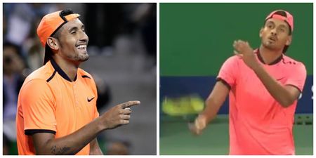 Nick Kyrgios seems to just give up on playing proper tennis mid-match