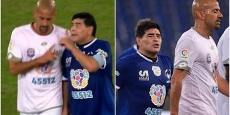 Here’s what Diego Maradona said to Juan Veron during their charity match bust-up