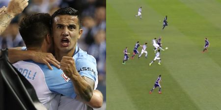 Tim Cahill scores the most un-Tim Cahill goal ever in Melbourne derby