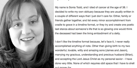 This woman wrote her own obituary and it is incredibly touching