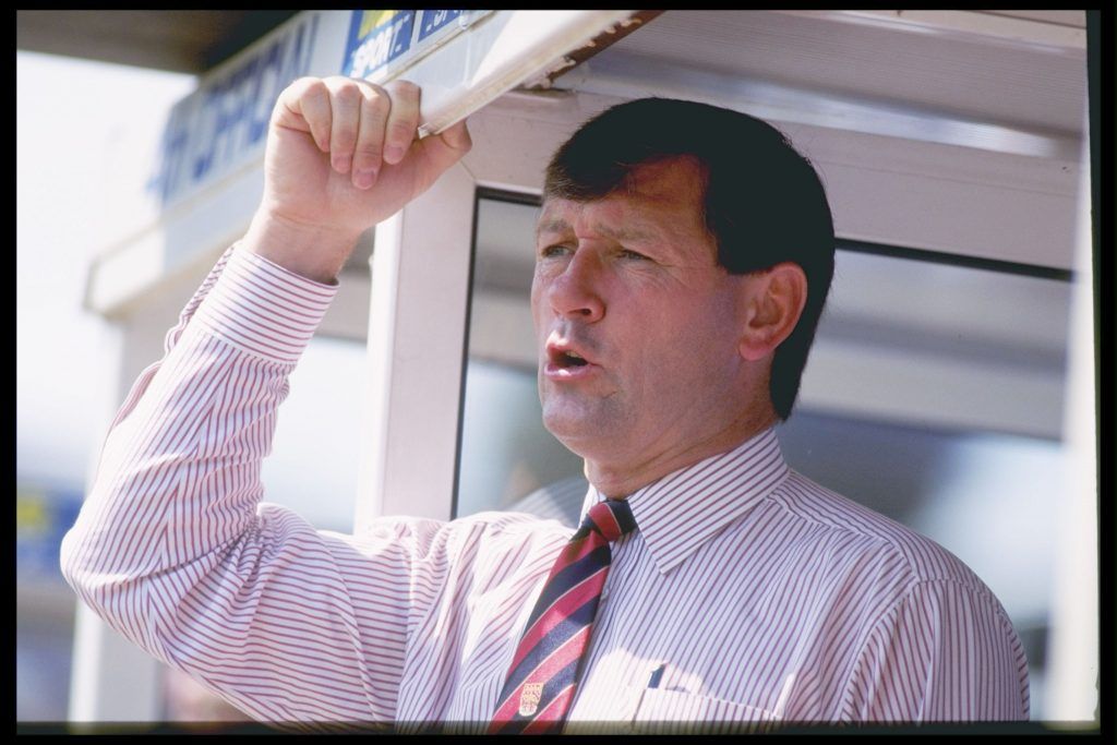 27 Jul 1996: Bruce Rioch the manager of Arsenal looks on during the pre-season friendly between Birmingham City and Arsenal at St. Andrews in Birmingham. Mandatory Credit: Dave Rogers/Allsprot UK