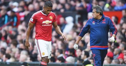 Three of Jose Mourinho’s back four now sidelined after Antonio Valencia suffers broken arm
