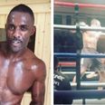 Idris Elba throws some big shots to win his first pro kickboxing fight