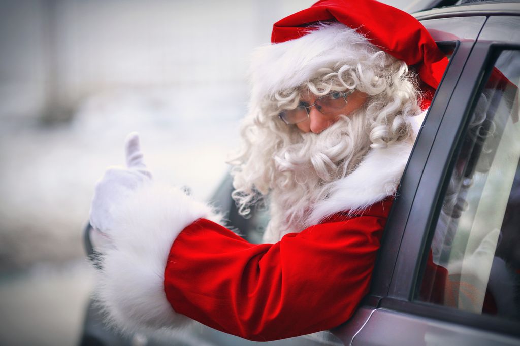 Driving Santa.