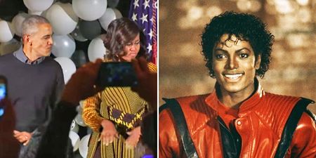 Barack and Michelle Obama perform Thriller dance at White House Halloween bash