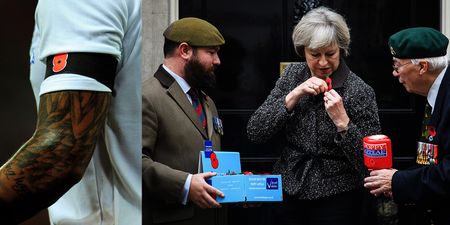 Watch Theresa May tear into Fifa over “utterly outrageous” poppy ban