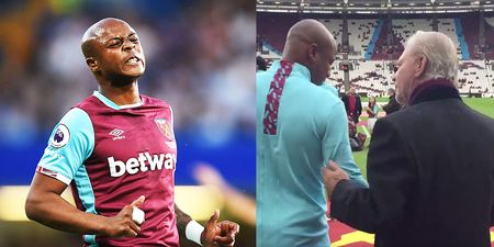 There was one small problem with West Ham’s good luck message to Andre Ayew