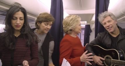 Hillary Clinton’s campaign team absolutely nailed the mannequin challenge on her plane