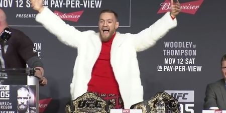 There was actually a very poignant reason for Conor McGregor’s press conference outfit