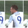 Watch Jamie Vardy’s mannequin celebration after diving header for England