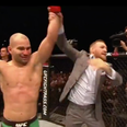 Watch as Conor McGregor storms the Octagon to celebrate Artem Lobov’s UFC Belfast win