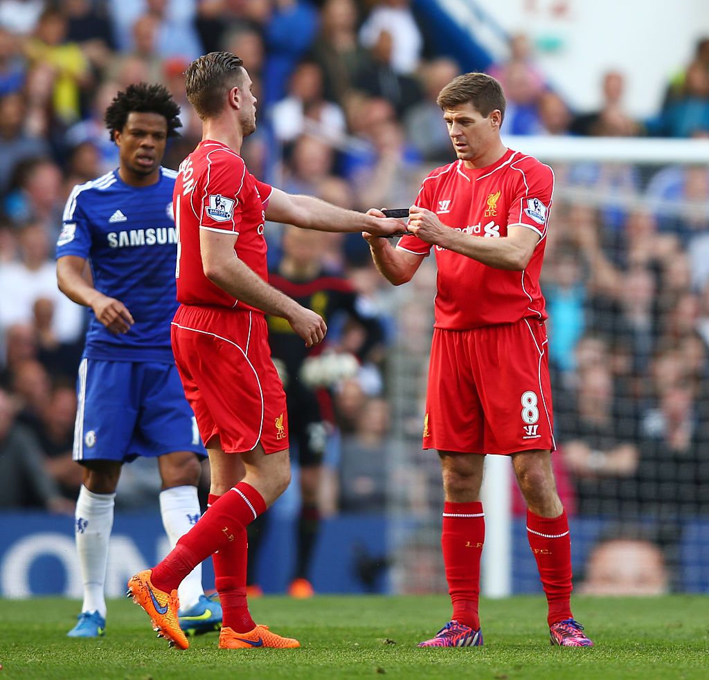 during the Barclays Premier League match between Chelsea and Liverpool at Stamford Bridge on May 10, 2015 in London, England.