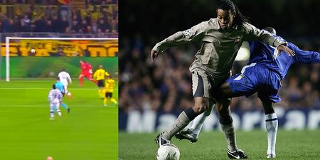 Former Northampton Town man recreates a Ronaldinho classic against Dortmund
