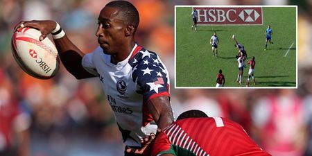 Incredible acrobatic display on show at Dubai Rugby Sevens