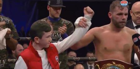 Billy Joe Saunders calls young cancer survivor into the ring after first defence