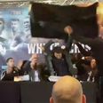 Press conference descends into chaos as Dereck Chisora launches table at Dillian Whyte