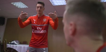 Watch Arsenal’s Mesut Ozil perform a ridiculous trick shot for charity