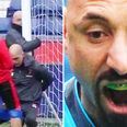 Heurelho Gomes thrusting his groin into Watford trainer’s face is an unnerving sight