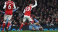 People think Arsenal’s Granit Xhaka should have seen red for this elbow