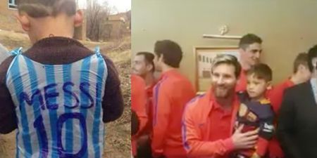 Little Murtaza Ahmadi has finally met his hero, Lionel Messi
