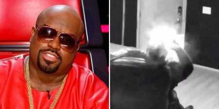 Dramatic CCTV footage appears to show CeeLo Green collapse as ‘Samsung phone explodes’ by his ear