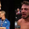 Watch incredibly intense footage of UFC star psyching himself up before making the walk to the Octagon