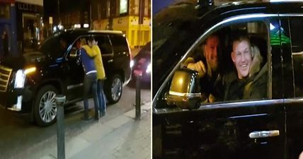 These two guys were staging a mock fight in Dublin when Conor McGregor showed up