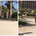 Arturo Vidal is just showing off with this outrageous skill on holiday