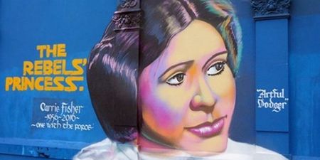 The story behind this superb Princess Leia mural in memory of Carrie Fisher is lovely