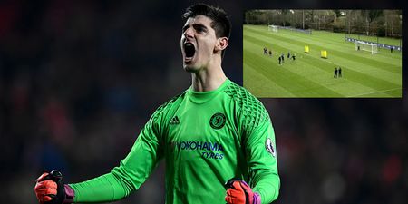 Watch Thibaut Courtois score training ground screamer that not even he could possibly save