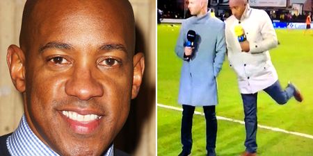 Everyone’s loving Dion Dublin’s painfully late reaction on BT Sport