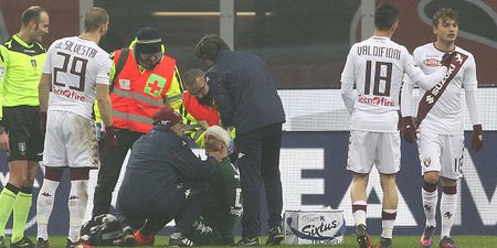 Joe Hart played on after suffering a nasty head injury during Torino v Milan