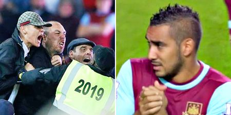 West Ham so worried of fan trouble they have security guarding a picture of Dimitri Payet