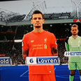 Sky didn’t have a line-up picture for Liverpool’s Trent Alexander-Arnold so had to improvise