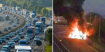 Breaking: Commuters warned of motorway chaos as huge fire closes down M25